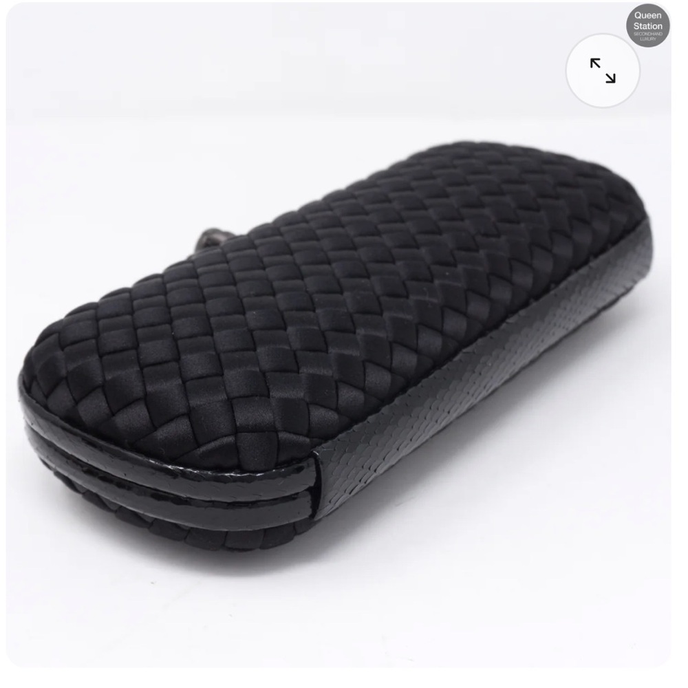 Bottega Veneta pochette knot silk snakeskin clutch black - Picture 3 of 11